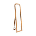 Elegant Full-Length Leaning Mirror with Wooden Frame
